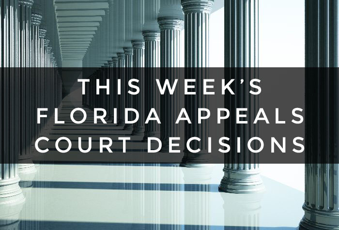 Search Thumbnail for Florida Appeals Court Decisions: Week of April 29-May 3, 2024